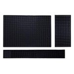 3-Piece Rubber Bar Mat Set for Man Cave