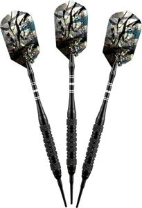Viper by GLD Products Black Magic Soft Tip Darts, Medium Knurling, 18 Grams,20-0412-18
