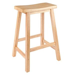 Winsome Satori Saddle Seat Counter Stool, for Kitchen, 24", Natural