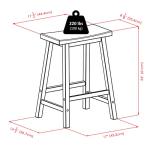 Winsome Satori Saddle Seat Counter Stool, for Kitchen, 24", Natural
