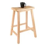 Winsome Satori Saddle Seat Counter Stool, for Kitchen, 24", Natural