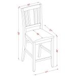 East West Furniture DUBU7H-MAH-LC 7 Piece Counter Height Dining Table Set Consist of a Rectangle Wooden Table and 6 Faux Leather Kitchen Dining Chairs, 36x60 Inch, Mahogany