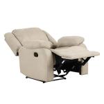 Lexicon Manual Recliner Sofa Chair, Home Theater Seating, Wall Hugger Manual Reclining Nursery Chair for Bedroom/Living Room/Office/Apartment, Oatmeal Textured Fabric