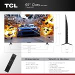 TCL 65 Inch Class T7 Series | 4K QLED HDR | 65T7, 2025 Model | 120HZ-144HZ High Brightness Smart Google TV Dolby Atmos Audio | Voice Remote Alexa Gaming Streaming Television