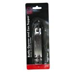 Chef Craft Select Iron Plated Bottle Opener, 4.25 inches in length, Gray