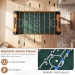 Goplus Foosball Table, 47" Competition Full Size Soccer Game Table with 22 Players, 2 Balls, Home Arcade Football Table Set for Adults, Family Nights, Game Rooms, Parties (Natural)