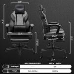 Meilocar Gaming Chair for Adult, Computer Chair with Footrest Video Game Chair Big and Tall Gaming Chair with Massage Lumbar Support, Adjustable Height and 360° Swivel Seat(Grey)