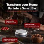 Barsys Smart Coaster 2.0 (Black) – Portable Cocktail Maker & Drink Mixer, App-Enabled Home Bartender Machine with 1000+ Recipes for Cocktails & Mocktails