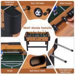 Goplus Foosball Table, 47" Competition Full Size Soccer Game Table with 22 Players, 2 Balls, Home Arcade Football Table Set for Adults, Family Nights, Game Rooms, Parties (Natural)
