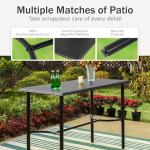 PHI VILLA 5 PCS Outdoor Counter Height Table and Chairs,Swivel Outdoor Bar Chairs with Grey Cushion and Metal bar Table for All Weather,Patio High Dining Set for Indoor,Garden,Yard