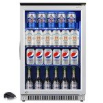 20 Inch Beverage Refrigerator with Lock, 120 Can Capacity