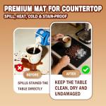 Pesilo 4 Pcs Bar Mats for Countertop 18 x 12 Inch, Black Rubber Non Slip Drying Mats for Bars, Durable Cocktail Service Spill Mats for Bartending Coffee Bar Restaurant Accessories for Home Kitchen