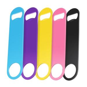 WEGAZ-5 Pack 7 Inches Large Colorful Beer Bottle Openers，Stainless Steel ﻿