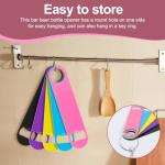 WEGAZ-5 Pack 7 Inches Large Colorful Beer Bottle Openers，Stainless Steel ﻿