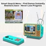 Mini TV Retro Handheld Game Console -42 JALECO Licensed Classic Games, Portable Gaming Toy with TF Card to Expand 80s 90s Games, Support Two Players & Game Save, Ideal Gift for Boys Girls