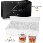 Set of 8 Old Fashioned Whiskey Glasses