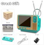 Mini TV Retro Handheld Game Console -42 JALECO Licensed Classic Games, Portable Gaming Toy with TF Card to Expand 80s 90s Games, Support Two Players & Game Save, Ideal Gift for Boys Girls