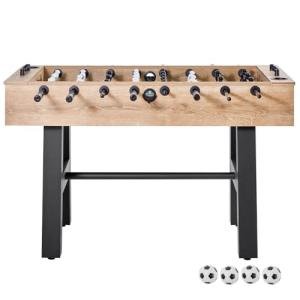VEVOR Foosball Table, 55-inch Standard Size Table, Indoor Full-Size Foosball Tables with 4 Balls and 26 Players, Includes Durable Soccer Set, Score Keeper & Cup Holders, for Home, Family, Game Room