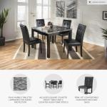 Signature Design by Ashley Maysville 5 Piece Counter Height Dining Set, Includes Table and 4 Bar Stools, Black