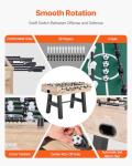 VEVOR Foosball Table, 55-inch Standard Size Table, Indoor Full-Size Foosball Tables with 4 Balls and 26 Players, Includes Durable Soccer Set, Score Keeper & Cup Holders, for Home, Family, Game Room