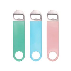 KTOJOY 3 Pack Heavy Duty Stainless Steel Flat Bottle Opener, Solid and Beer Openers, 7 inches