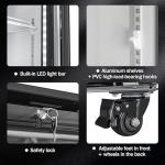 BINGERMA 6.5 Cu.Ft Commercial Beverage Refrigerator Glass Door Upright Drink Cooler Display Fridge with Adjustable Shelves and LED Light for Restaurant Bar Store Office