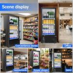 BINGERMA 6.5 Cu.Ft Commercial Beverage Refrigerator Glass Door Upright Drink Cooler Display Fridge with Adjustable Shelves and LED Light for Restaurant Bar Store Office