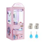VEVOR Claw Crane Machine, Medium-Sized Arcade Game Machine with Light & Sound, Adjustable Steel Claws, Precise Toy Candy Grabber Prize Dispenser Vending Toy, for Commercial Home Parties Cinema, Pink