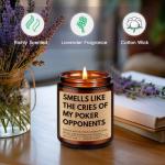 GSPY Scented Candle - Poker Gifts for Men, Women - Casino Gifts, Gambling Ideas - Game Night Decor for Adult - Funny Valentines Day, Birthday Presents for Poker Players, Card Players, Gamblers