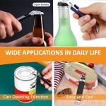 KTOJOY 3 Pack Magnetic Bottle Openers Stainless Steel Flat Bottle Opener, Solid and Beer Openers Small Bottle Opener Can Tapper with Magnet for Camping and Traveling