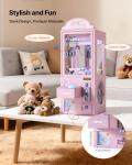 VEVOR Claw Crane Machine, Medium-Sized Arcade Game Machine with Light & Sound, Adjustable Steel Claws, Precise Toy Candy Grabber Prize Dispenser Vending Toy, for Commercial Home Parties Cinema, Pink