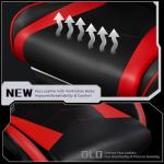 Yaheetech Gaming Chair, Video Game Chair with Massage Lumbar Support and Footrest Height Adjustable Ergonomic Computer Chair with Swivel Seat and Headrest, Black/Red