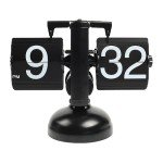Retro Black Flip Desk Clock for Home & Office