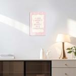 I Lied, I Won'T Be Ready In 5 Minutes Pink Striped Art Wall Art Signs Posters Funny Metal Sign For Man Cave bathroom Farm Bedroom living room Kitchen Garage Wall Decor 8 * 12 Inch Poster