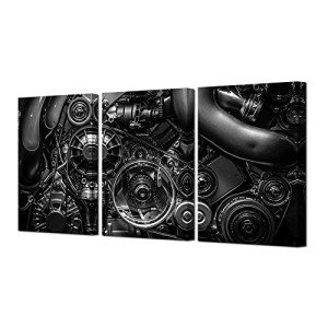 Engine Gear Canvas Wall Art for Man Cave
