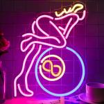 Saly Ror 8 Man Cave Neon Sign Led Light for Wall Decor, Neon Lights for Business Sign Bar Pub Restaurant, Neon Led Light for Billiard Signs