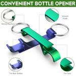 6 Pack Bottle Opener Keychain Set, Colorful Aluminum Alloy Beer Bottle Openers, Small Lightweight Keychain Opener for Beer, Soda & Can Opening, Pocket Bar Tool for Home, Camping & Parties