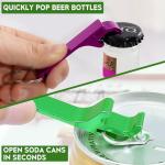 6 Pack Bottle Opener Keychain Set, Colorful Aluminum Alloy Beer Bottle Openers, Small Lightweight Keychain Opener for Beer, Soda & Can Opening, Pocket Bar Tool for Home, Camping & Parties