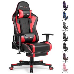 GTPLAYER Gaming Chair with Footrest Speakers Video Game Chair Bluetooth Music Heavy Duty Ergonomic Computer Office Desk Chair