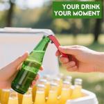 6 Pack Bottle Opener Keychain Set, Colorful Aluminum Alloy Beer Bottle Openers, Small Lightweight Keychain Opener for Beer, Soda & Can Opening, Pocket Bar Tool for Home, Camping & Parties