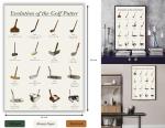 Libemz, Evolution of the Golf Putter Poster - Unframed (12x16 inches) – Golf Decor, Man Cave Decor, Golf Wall Art, Posters for Room Aesthetic, Vintage Posters, Golf Gifts for Teen Boys Men Guys (Golf Putters)