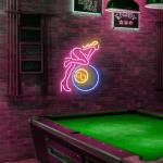 Saly Ror 8 Man Cave Neon Sign Led Light for Wall Decor, Neon Lights for Business Sign Bar Pub Restaurant, Neon Led Light for Billiard Signs