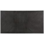 BOWERY HILL Transitional Stone Gray and Charcoal Wood 7-Piece Dining Room Table Set for 6