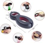 Helping Hand Senior Arthritis Can Opener - 6 in 1 Bottle & Jar Opener with Adjustable Silicone Grip