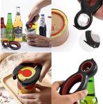 Helping Hand Senior Arthritis Can Opener - 6 in 1 Bottle & Jar Opener with Adjustable Silicone Grip