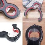 Helping Hand Senior Arthritis Can Opener - 6 in 1 Bottle & Jar Opener with Adjustable Silicone Grip