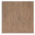 Signature Design by Ashley Walton Bridge Casual Outdoor Bar Table with Fire Pit and Storage, Light Brown