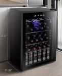 Antarctic Star 36 Bottle Wine Cooler Beverage Refrigerator Small Mini Wine Cellar Beer Soda Bar Fridge Quiet Operation Compressor Adjust Temperature Freestanding Black, 4.4 Cu. Ft