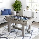 Smart LED Foosball Table with Electronic Scoreboard & Sound, 56" Arcade Soccer Game for Game Room & Party Fun