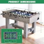 Smart LED Foosball Table with Electronic Scoreboard & Sound, 56" Arcade Soccer Game for Game Room & Party Fun